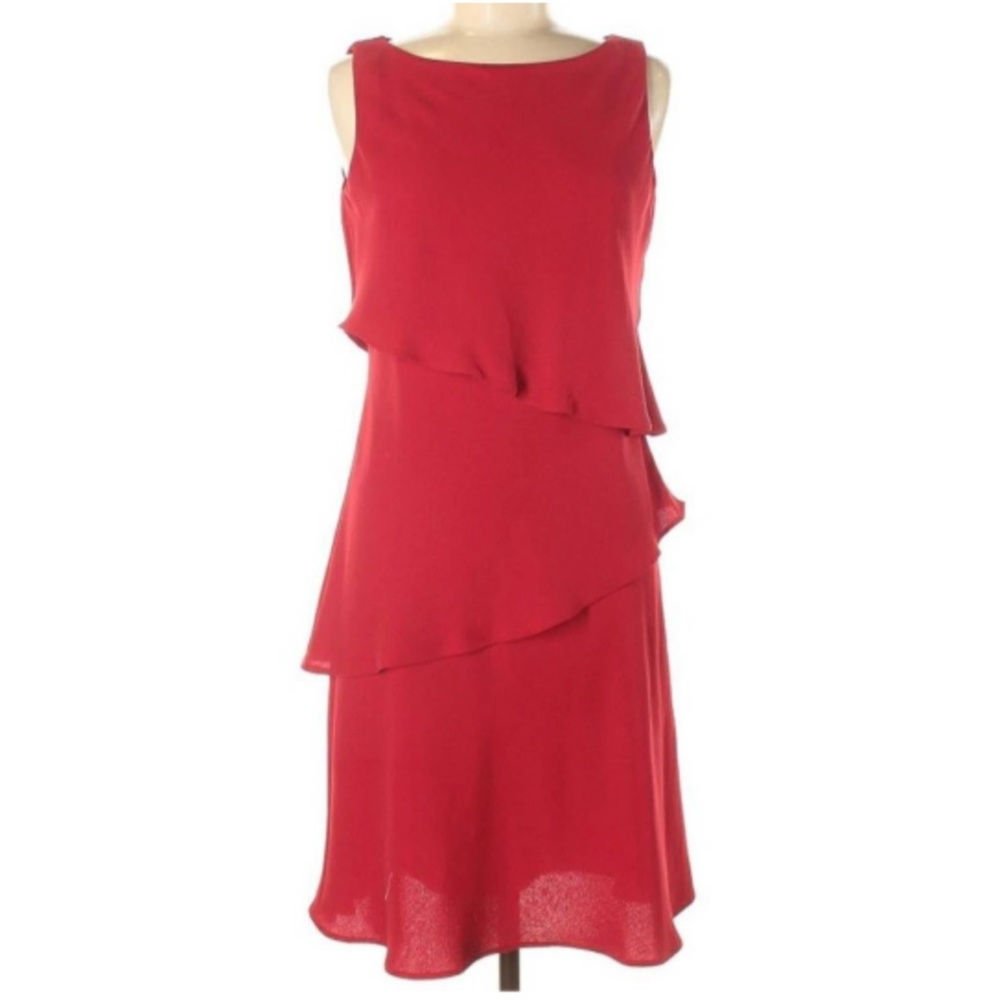 *VINTAGE*  DressBarn Red Tiered Sleeveless Dress
